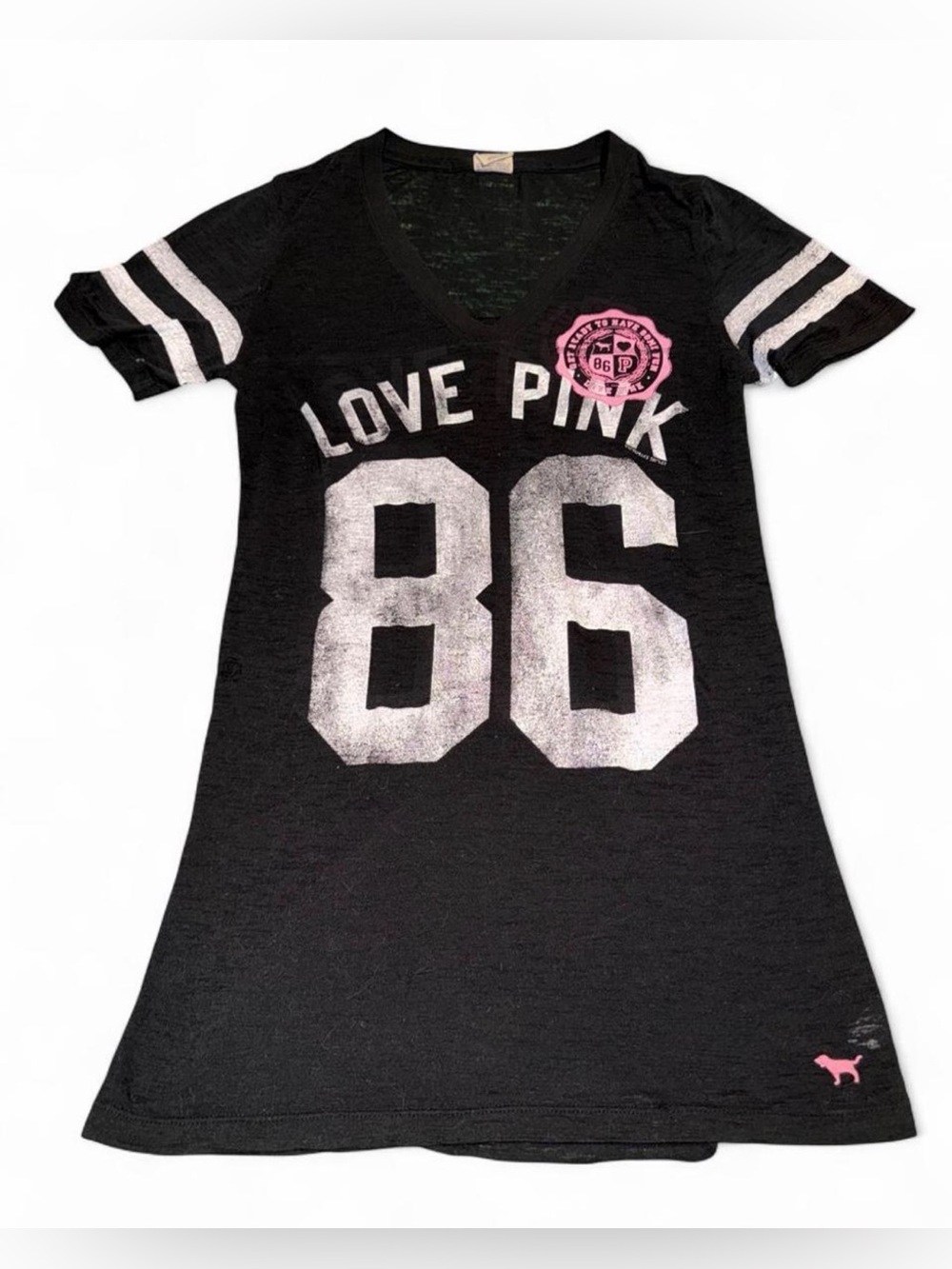 Victoria's Secret PINK Black 'Love Pink 86' baby Tee